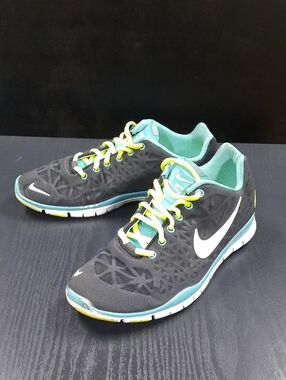 Nike Free TR Fit 3 Women's Training Running Shoes Size 8 Dark Grey Turquoise